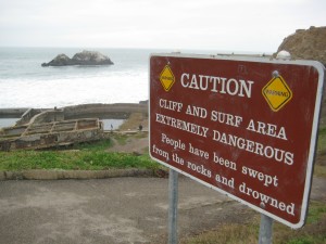 Sign warning of danger Pretty scary sign...