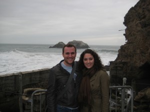 Brett and I at the Sutro Baths Isn't that beautiful scenery? We don't look too shabby either :)